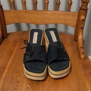 Jean wedge sandels